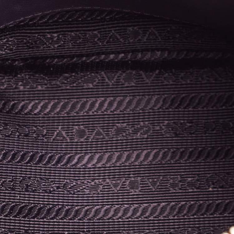 Pre Owned Prada Promenade Mini Purple Saffiano Lux Leather Satchel