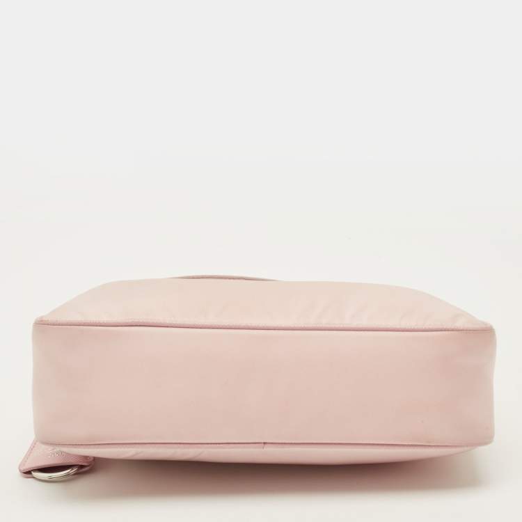 Pre Owned Prada Re-Edition 2005 Light Pink Nylon Shoulder Bag