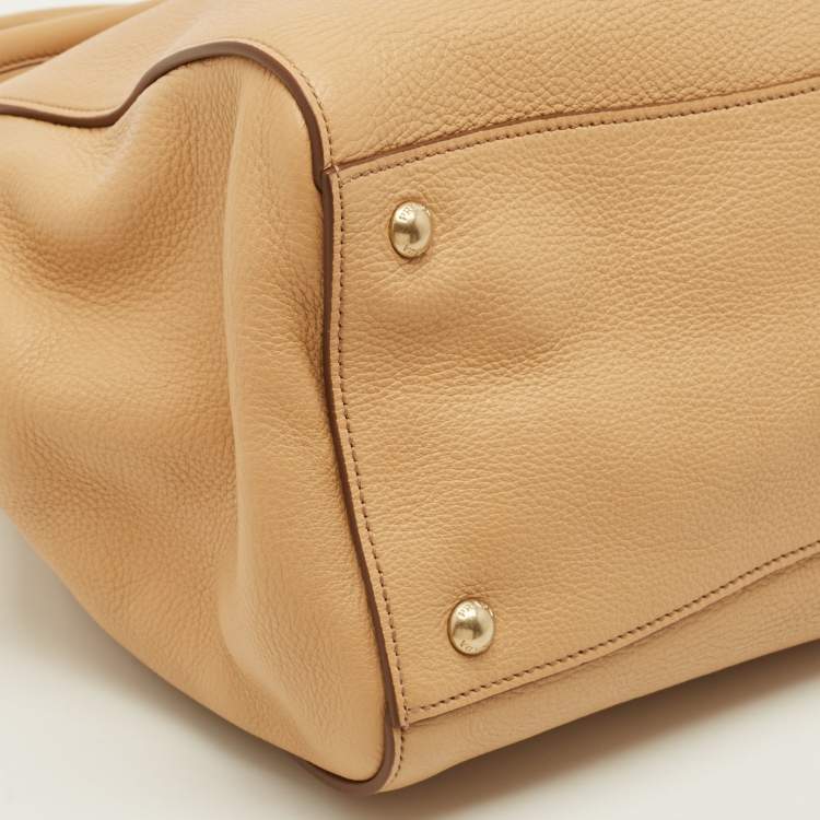 مملوكة مسبقًا Prada Beige Vitello Daino Leather Frame Satchel