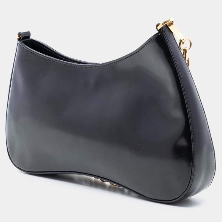 مملوكة مسبقًا Prada Black Leather Chain Shoulder Bag