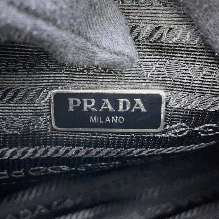 Pre Owned Prada Re-Edition 2005 Re-Nylon Shoulder Bag Black Nylon