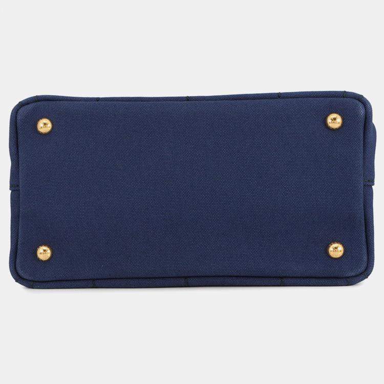 Pre Owned Prada Canapa Blue Canvas