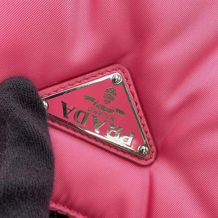 Pre Owned Prada Re-Nylon 2Way Handbag Pink Nylon