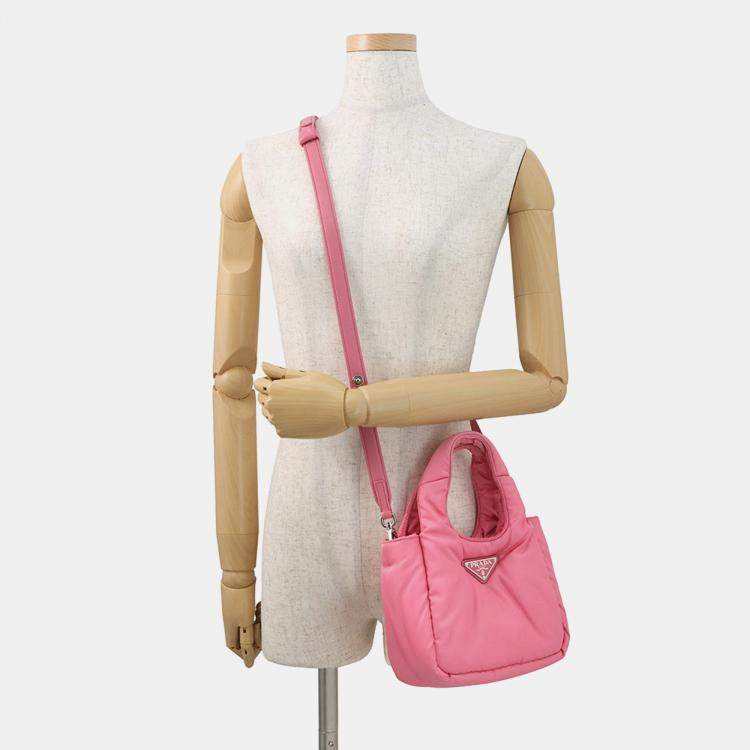 Pre Owned Prada Re-Nylon 2Way Handbag Pink Nylon