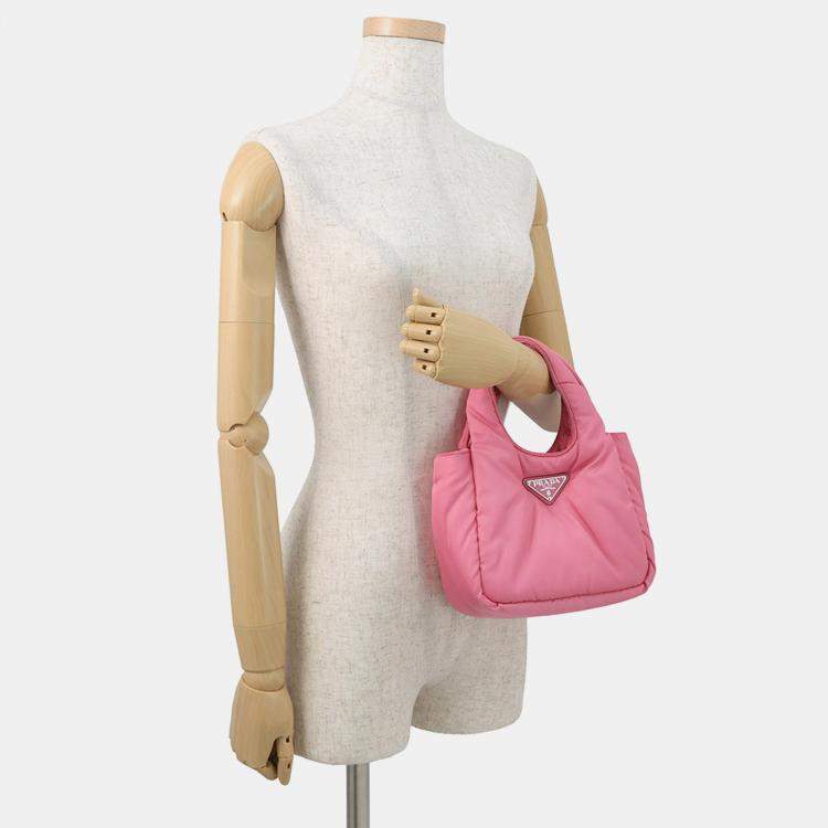 Pre Owned Prada Re-Nylon 2Way Handbag Pink Nylon