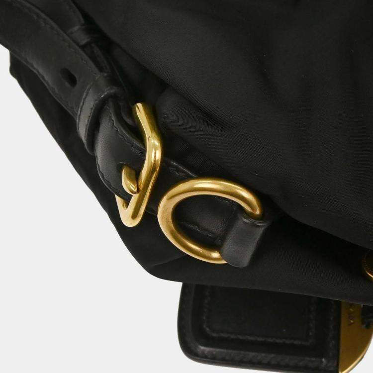 Pre Owned Prada Black Nylon 2way Tote Bag