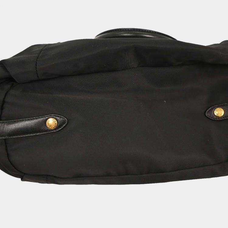Pre Owned Prada Black Nylon 2way Tote Bag
