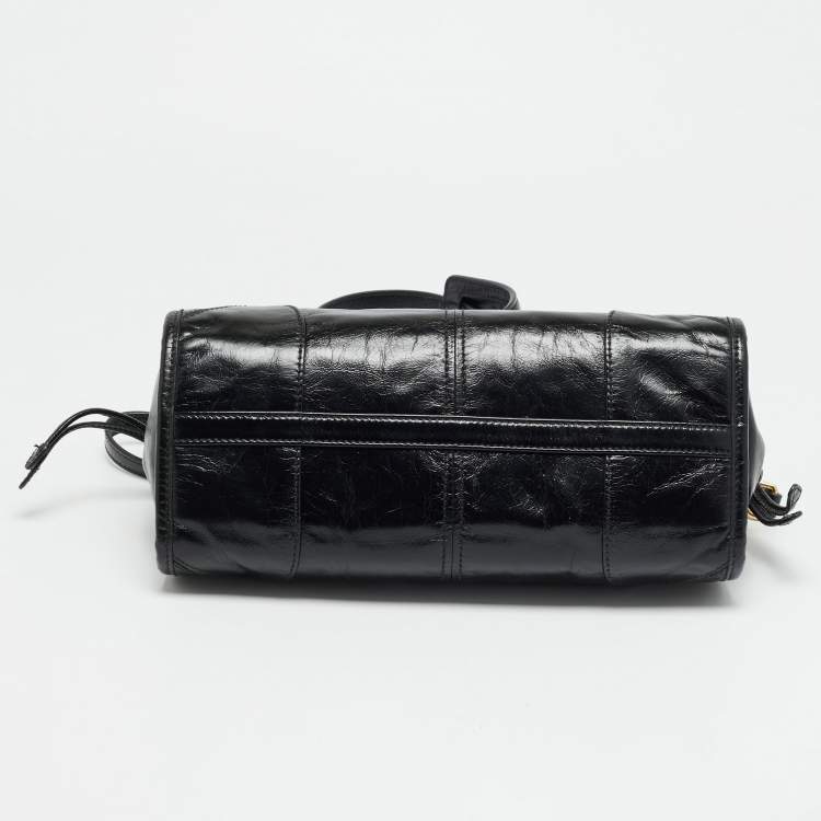 Pre Owned Prada Bonnie Black Leather Crossbody Bag