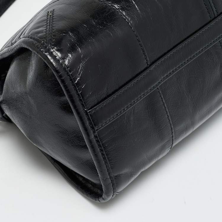 Pre Owned Prada Bonnie Black Leather Crossbody Bag