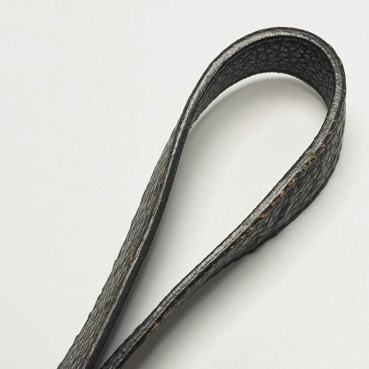 Pre Owned Prada Black Vitello Daino Leather Open Shopper Tote