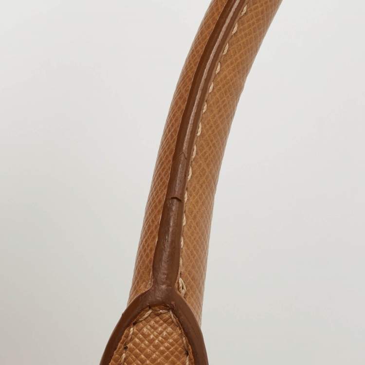 مملوكة مسبقًا Prada Bauletto Beige/White Perforated Saffiano Leather Satchel