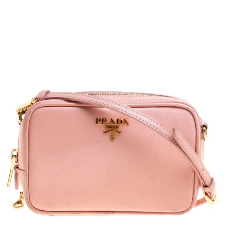 Prada Pink Saffiano Lux Leather Camera Crossbody Bag Prada | TLC