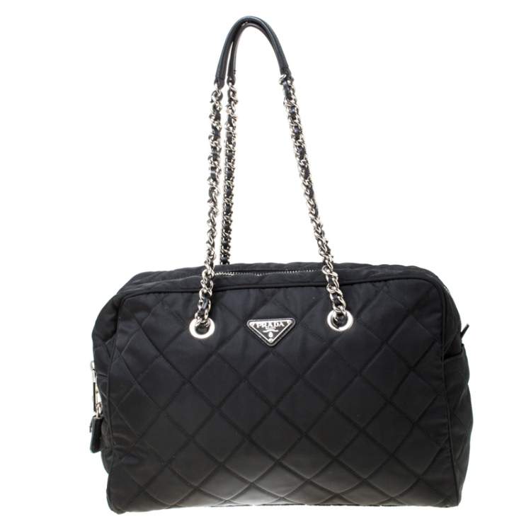 Prada Black Quilted Nylon Shoulder Bag Prada | The Luxury Closet