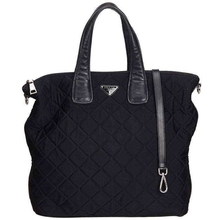 quilted nylon tote