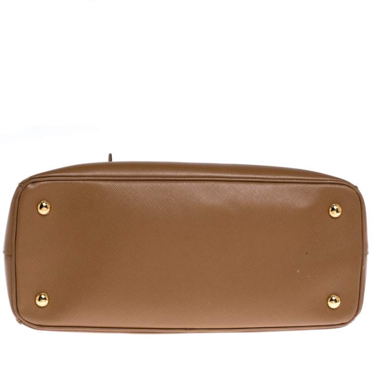 Pre Owned Prada Caramel Saffiano Lux Leather Galleria Tote