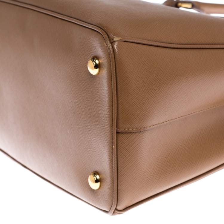 Pre Owned Prada Caramel Saffiano Lux Leather Galleria Tote