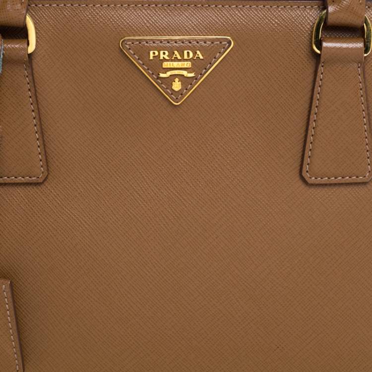 Pre Owned Prada Caramel Saffiano Lux Leather Galleria Tote