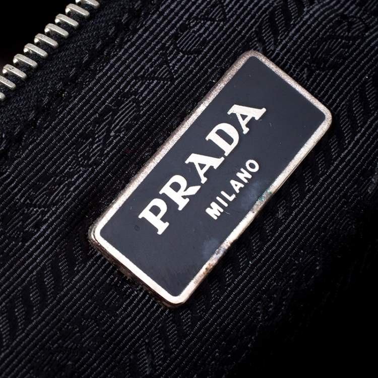 Pre Owned Prada Green Camouflage Nylon Skull Shopper Tote Bag