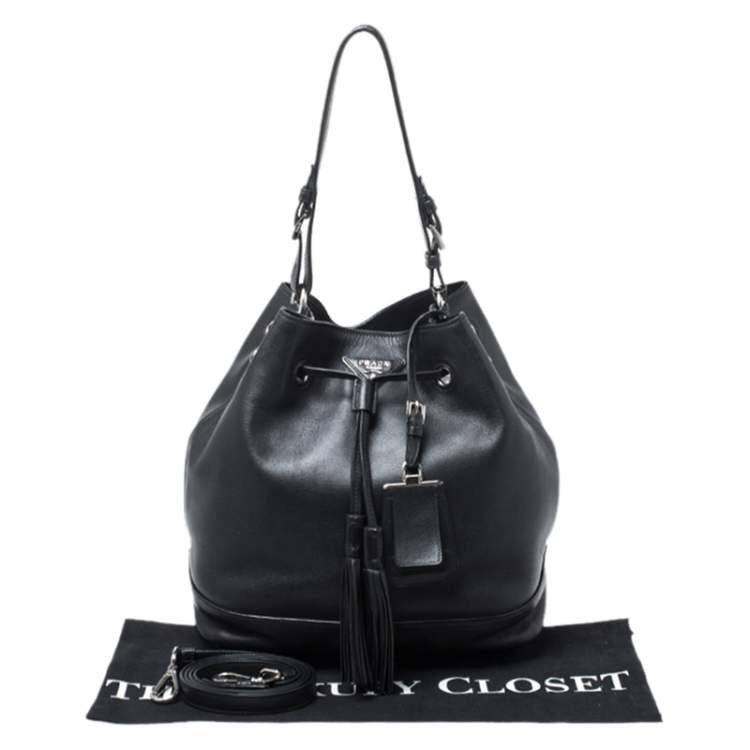 prada drawstring bucket bag