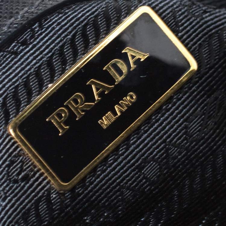 Pre Owned Prada Black Saffiano Lux Leather Medium Galleria Tote