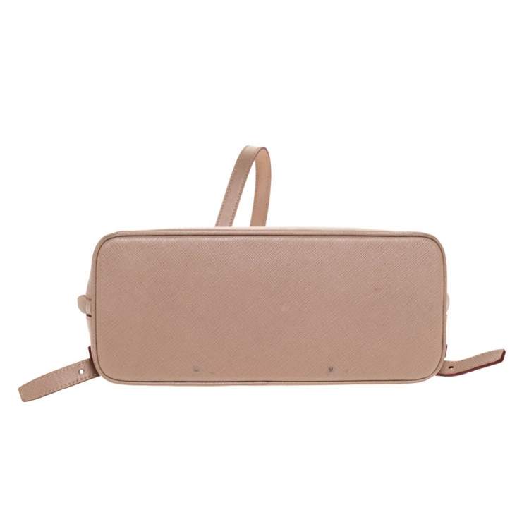 Pre Owned Prada Beige Saffiano Lux Leather Promenade Backpack