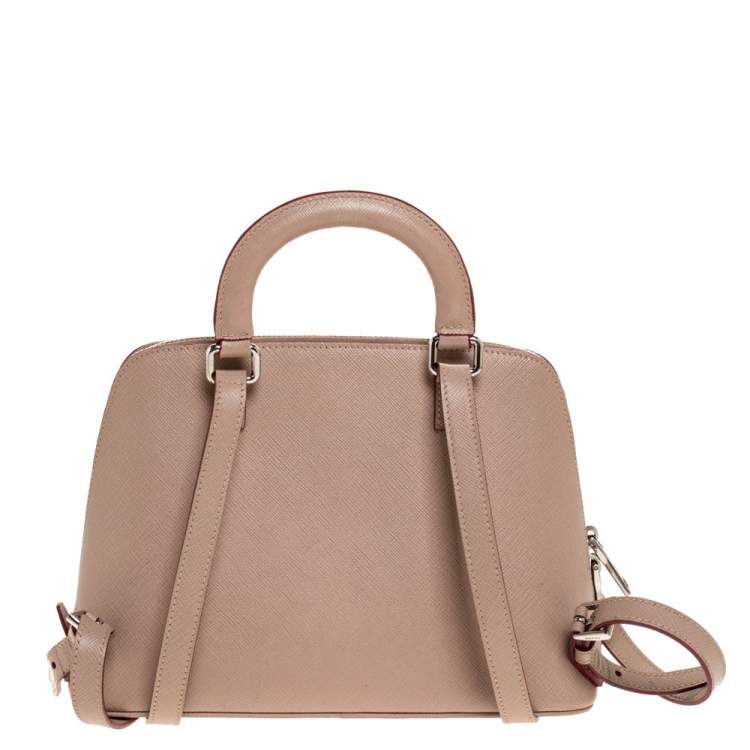 Pre Owned Prada Beige Saffiano Lux Leather Promenade Backpack