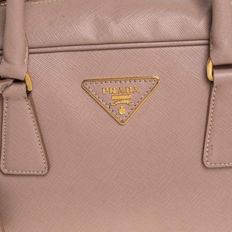Pre Owned Prada Cammeo Saffiano Lux Leather Bauletto Bag