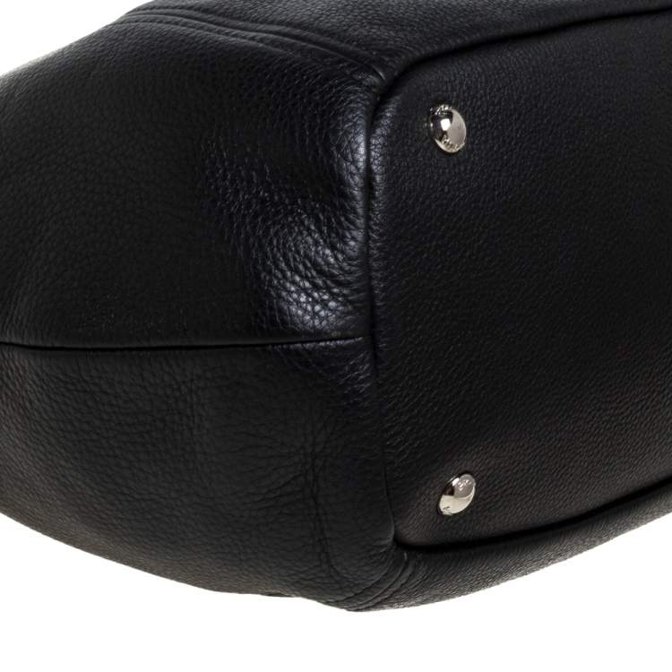 Pre Owned Prada Black Vitello Daino Leather Phenix Hobo