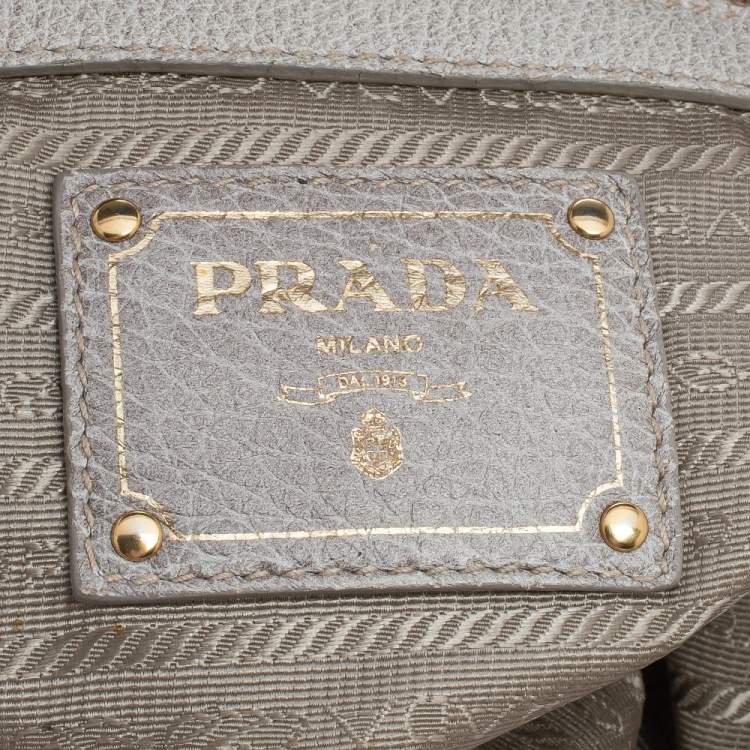 Pre Owned Prada White Ombre Deerskin Leather, Croco and Lizard Trim Patchwork Cervo Bowler Bag
