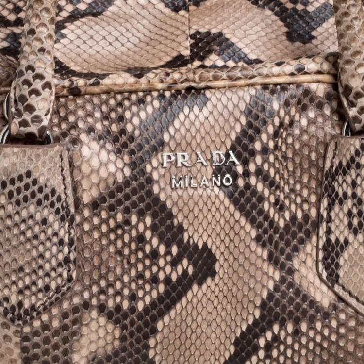 Pre Owned Prada Pesca/Tamari Python Medium Inside Bag