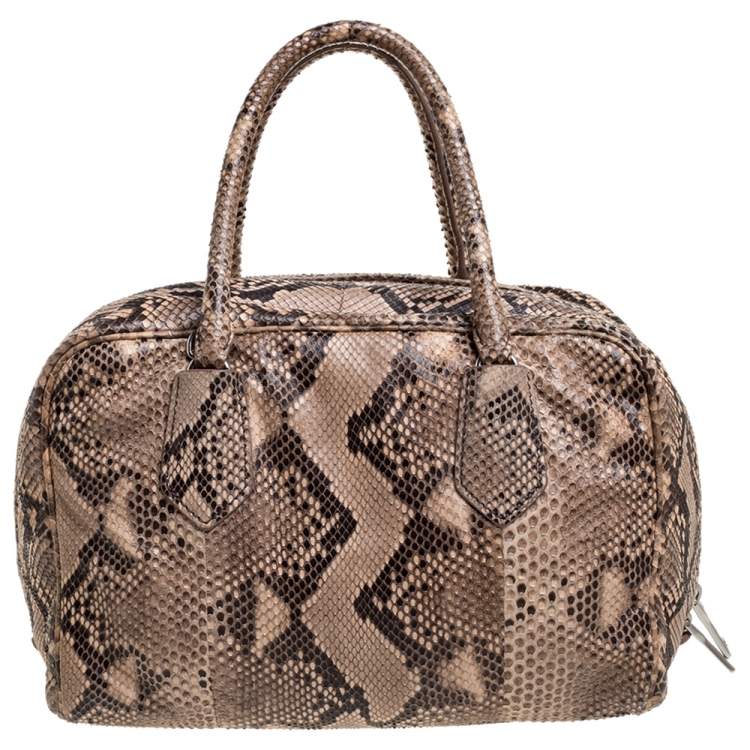 Pre Owned Prada Pesca/Tamari Python Medium Inside Bag