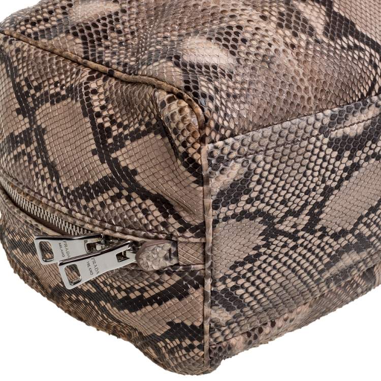 Pre Owned Prada Pesca/Tamari Python Medium Inside Bag
