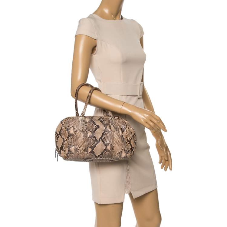 Pre Owned Prada Pesca/Tamari Python Medium Inside Bag