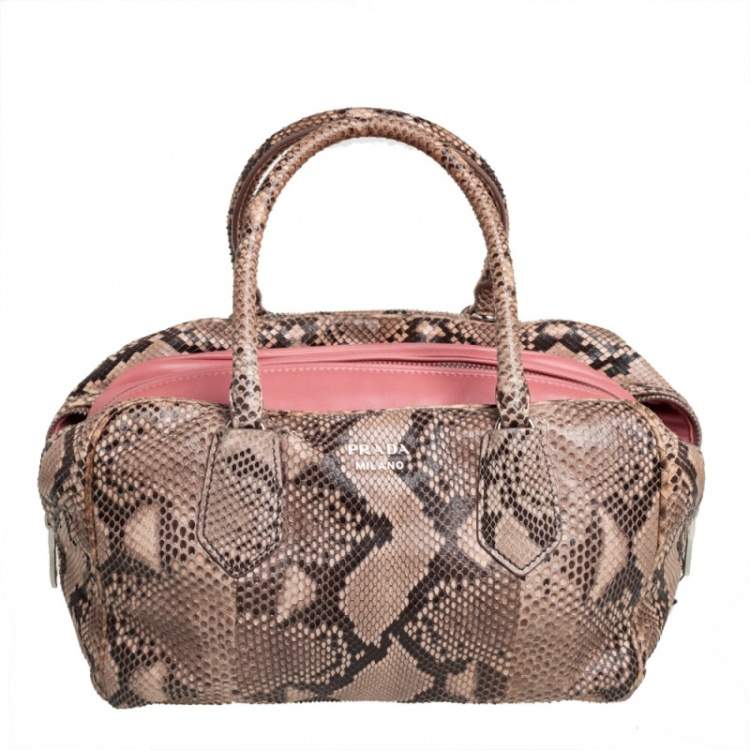 Pre Owned Prada Pesca/Tamari Python Medium Inside Bag