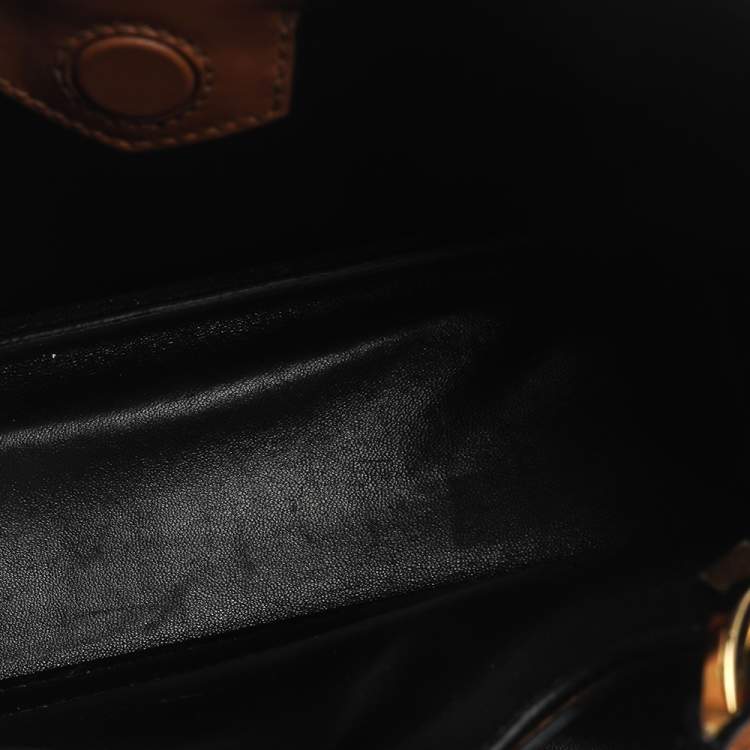Pre Owned Prada Tan Saffiano Leather Medium Panier Top Handle Bag