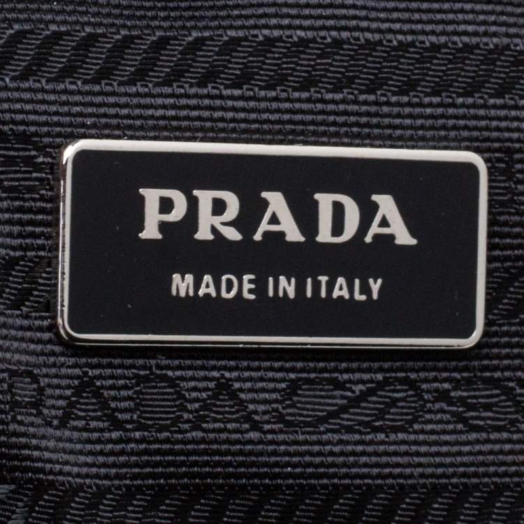 Pre Owned Prada Black Nylon and Leather Satchel