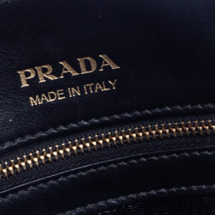 Pre Owned Prada Brown/Black Leather Messenger Bag