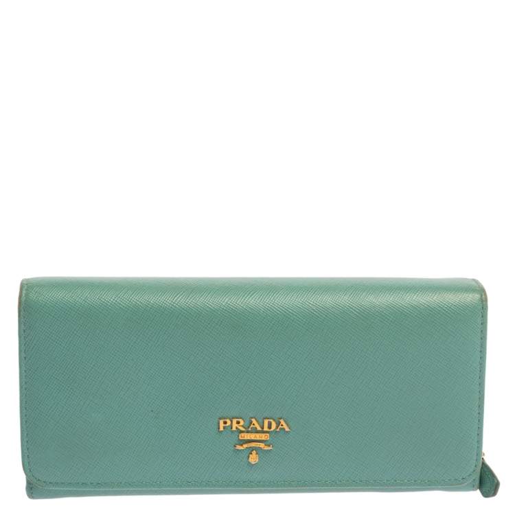 prada saffiano continental flap wallet