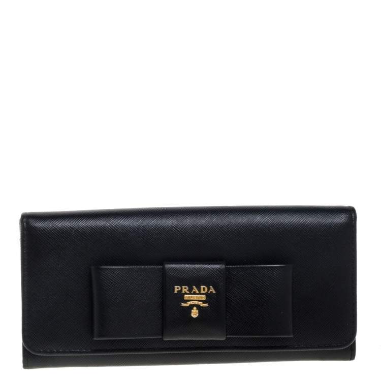 prada saffiano fiocco wallet