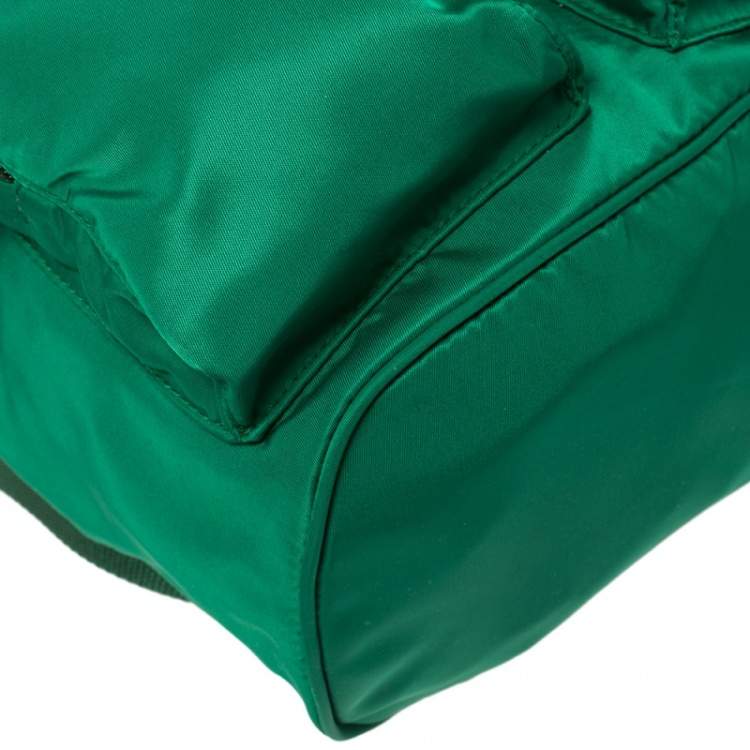 Pre Owned Prada Green Tessuto Nylon Zainetto Backpack