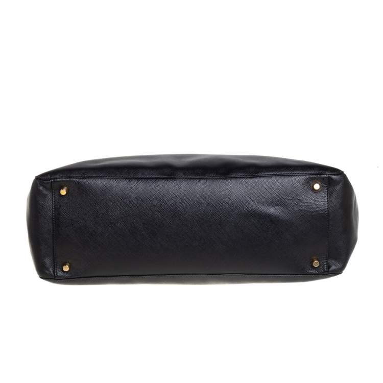 Pre Owned Prada Black Saffiano Lux Leather Large Galleria Tote