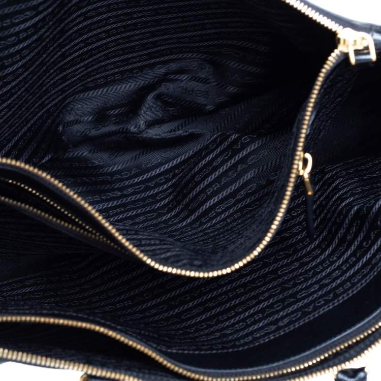 Pre Owned Prada Black Saffiano Lux Leather Large Galleria Tote