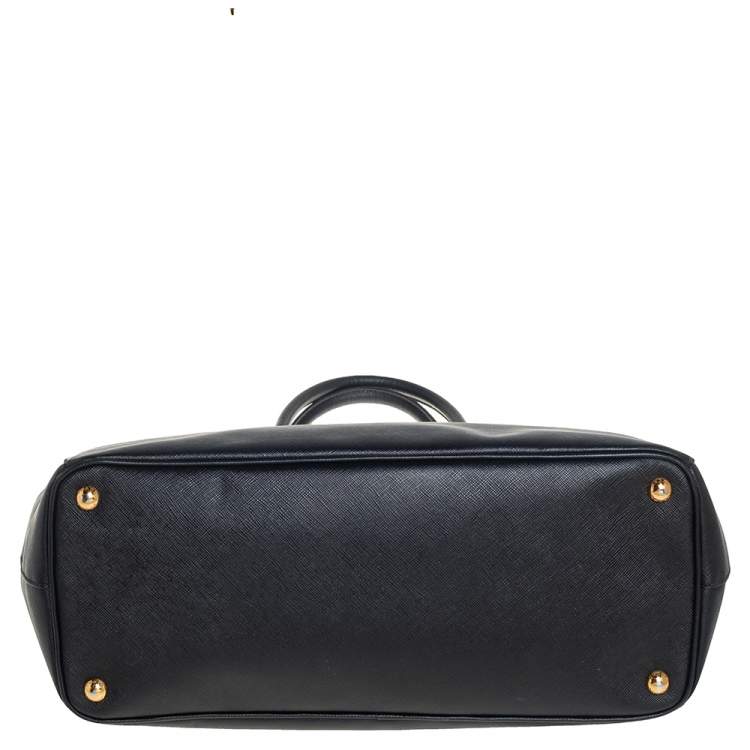 Pre Owned Prada Black Saffiano Lux Leather Large Galleria Tote