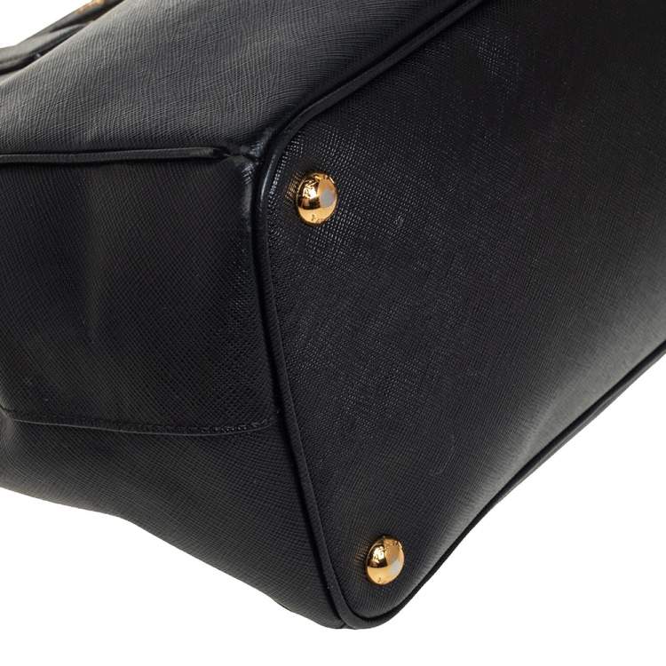 Pre Owned Prada Black Saffiano Lux Leather Large Galleria Tote