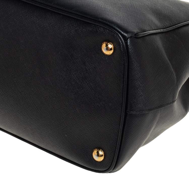 Pre Owned Prada Black Saffiano Lux Leather Large Galleria Tote