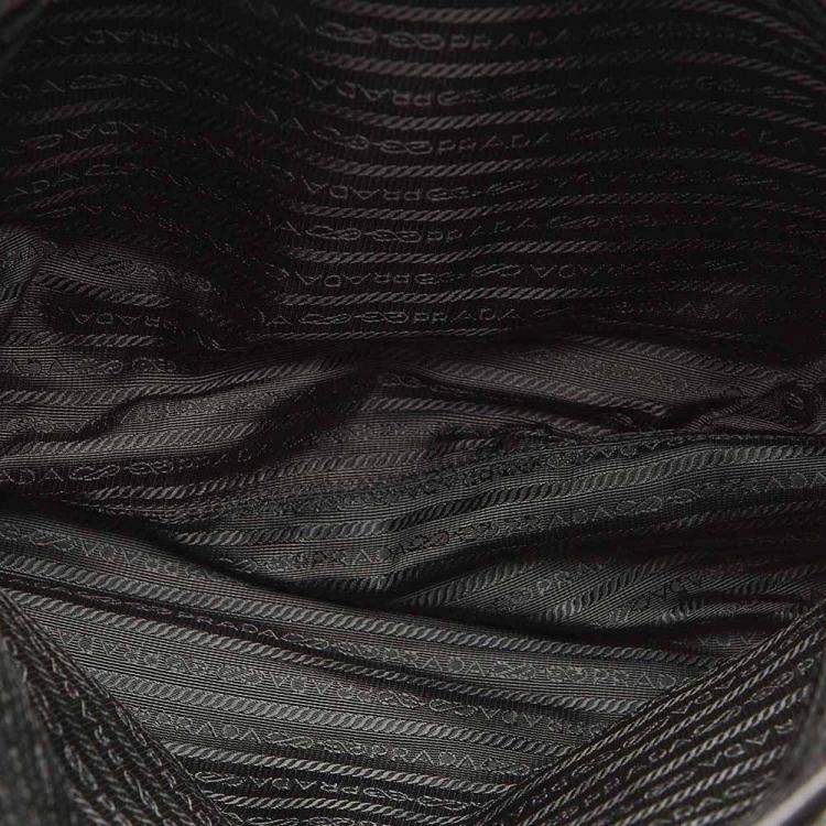 Pre Owned Prada Black Calf Leather Business Top Handle Bag