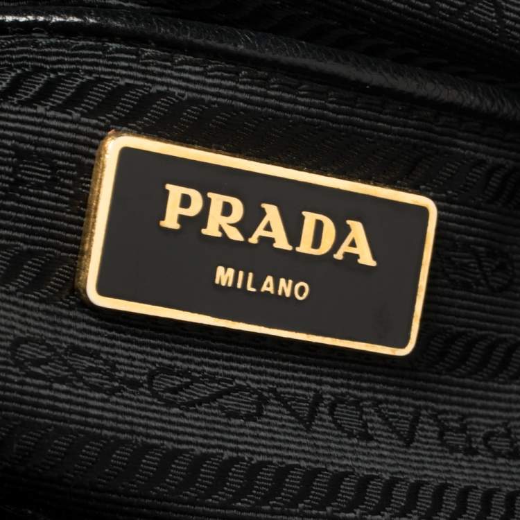 Pre Owned Prada Black Saffiano Lux Leather Medium Galleria Tote