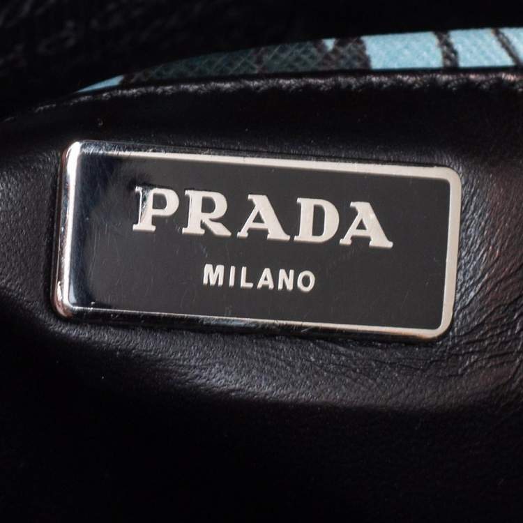Pre Owned Prada Multicolor Lily Print Saffiano Leather Small Galleria Tote