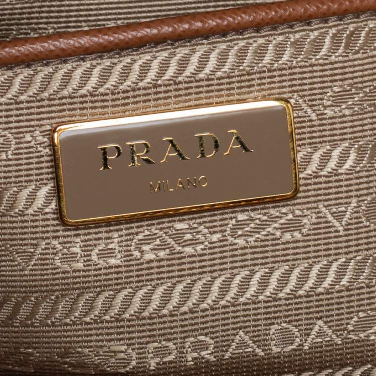 Pre Owned Prada Tan Saffiano Lux Leather Large Galleria Tote