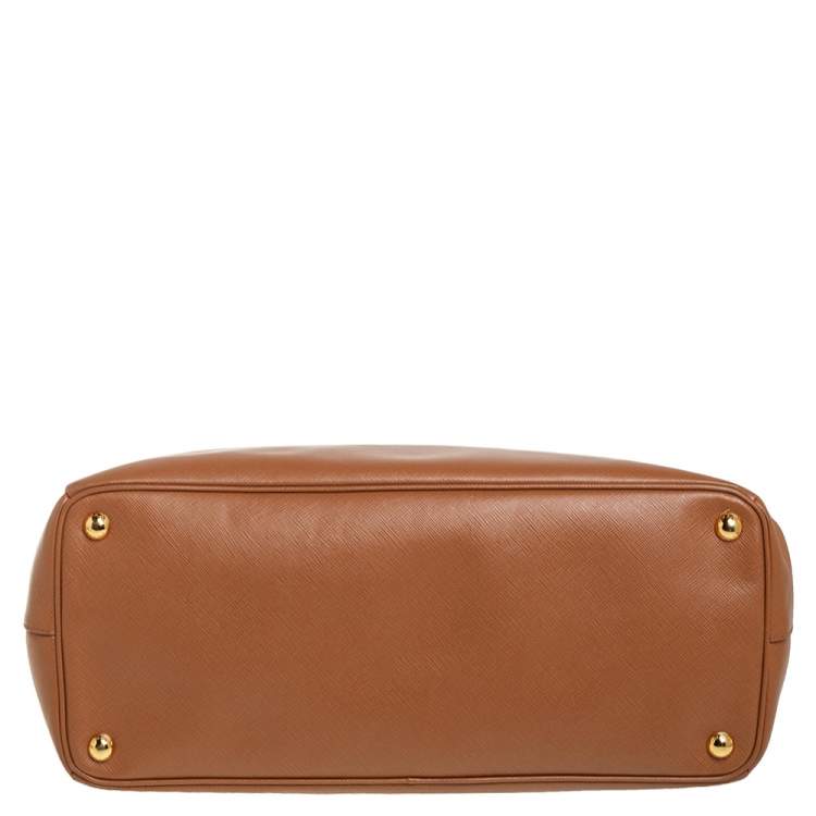 Pre Owned Prada Tan Saffiano Lux Leather Large Galleria Tote